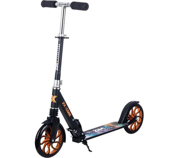 An image of ZIMX ZX Core Lighted Folding Kids Scooter - Orange