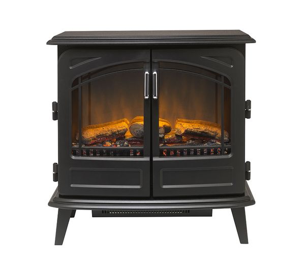 DIMPLEX Cassia RTOFSTV20 Optiflame Electric Stove Fireplace - Matte Black