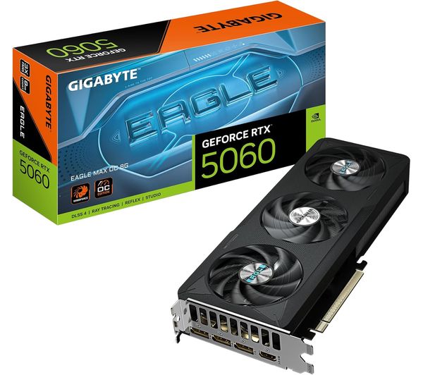 An image of GIGABYTE GeForce RTX 5060 8 GB EAGLE MAX OC Graphics Card