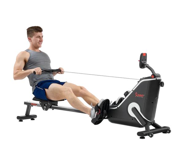 An image of SUNNY HEALTH SF-RW523043 Smart Bluetooth Magnetic Rowing Machine - Black