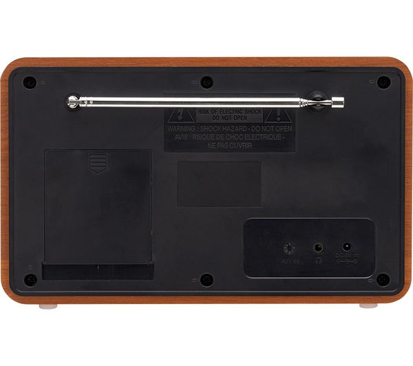  SANDSTROM SDR15 Portable DAB+/FM Clock Radio Walnut & White