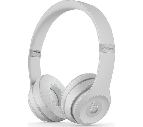 Buy BEATS Solo 3 Wireless Bluetooth Headphones - Matte Silver | Free ...