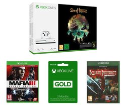 MICROSOFT Xbox One S, Sea of Thieves, Mafia III Deluxe Edition, Killer Instinct Combo Breaker Pack & Xbox LIVE Gold Bundle
