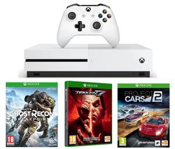 MICROSOFT Xbox One S, Tom Clancy's Ghost Recon Breakpoint, Tekken 7 & Project Cars 2 Bundle - 1 TB