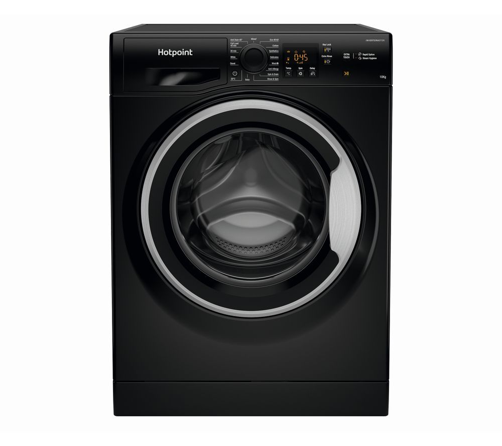 HOTPOINT Coreu0026tradeNSWM 1043C BS UK N 10 kg 1400 Spin Washing Machine - Black, Black