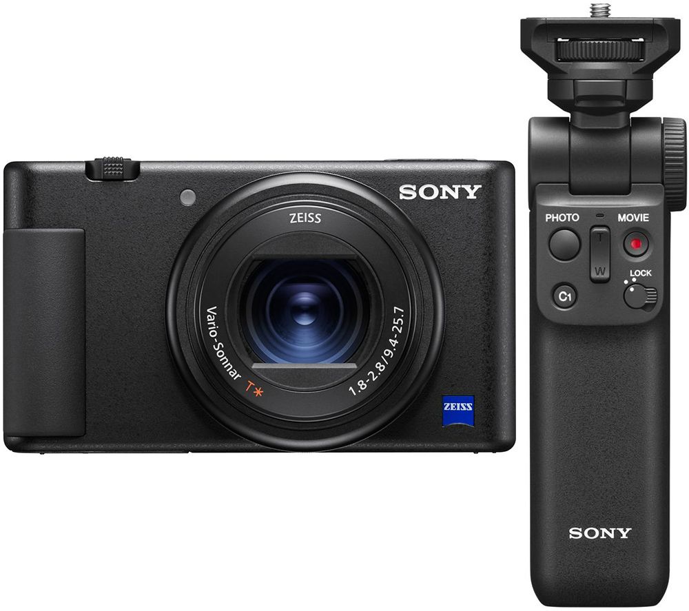 Buy SONY ZV1 High Performance Compact Vlogging Camera & GP-VPT2BT Shooting Grip Bundle | Free 