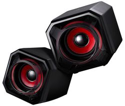 48820 Gator Eye 2.0 PC Speakers - Black & Red