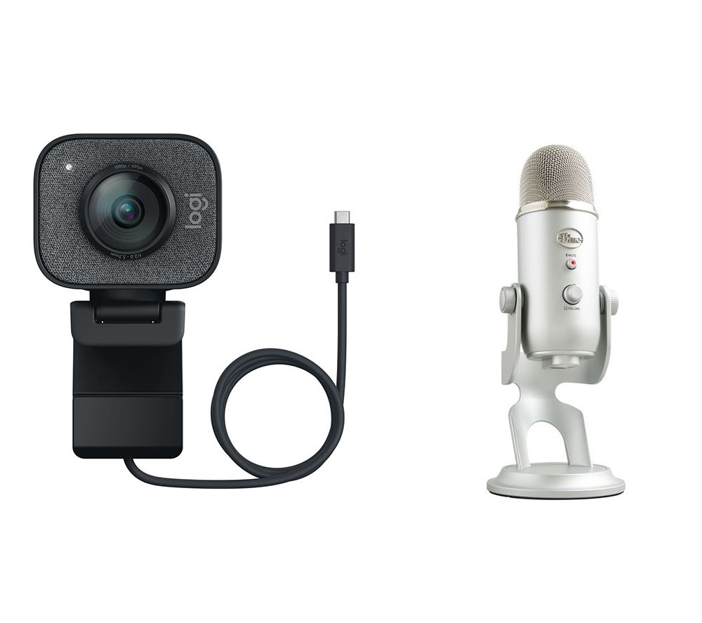 StreamCam Full HD USB-C Webcam & Yeti Professional USB Microphone Bundle - Graphite & Silver