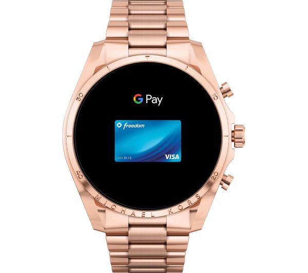 MICHAEL KORS Gen 6 Bradshaw MKT5133 Smart Watch with Google Assistant Rose Gold Stainless Steel Strap 44 mm 4064092070958 Currys Business