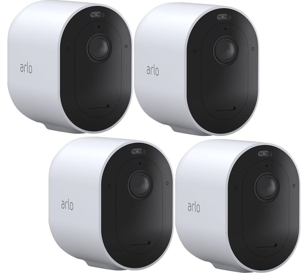 ARLO Pro 4 2K WiFi Security Camera System - 4 Cameras, White