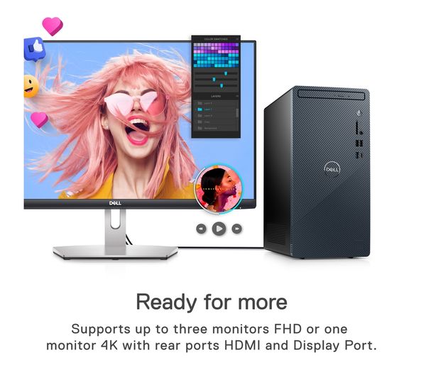 DELL Inspiron 3910 Desktop PC - Intel® Core™ i3, 1 TB HDD, Black