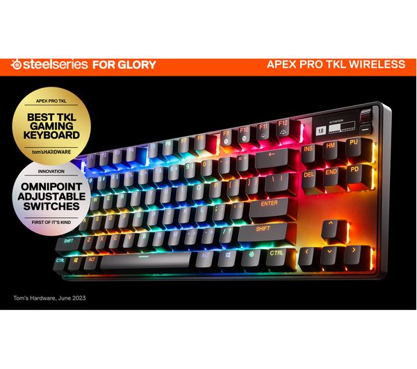 SteelSeries Apex Pro TKL WL (2023) ブラック Apex Pro TKL 2023 Wireless」（ワイヤレスモデル／英語配列）2023年2