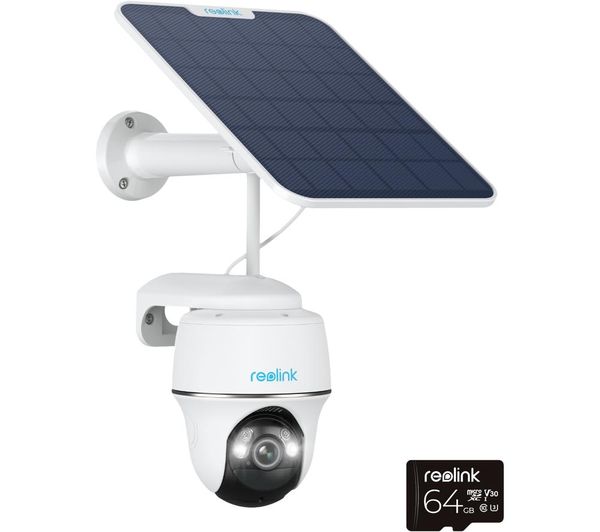Reolink Argus Pan Tilt 4k Ultra Hd Wifi Outdoor Security Camera Kit With 64 Gb Card White