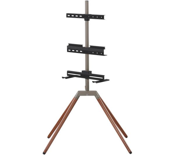 ONE FOR ALL WM7475 32-70" Quadpod TV Stand - Dark Oak