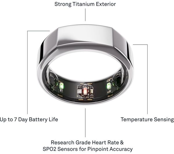 OURA Ring Gen3 Heritage - Silver, Size 11 - 000000000010311608