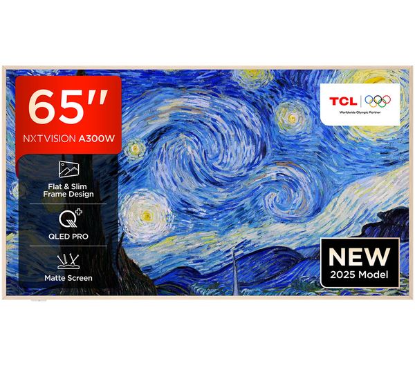 TCL NXTVISION A300W 65" QLED 4K HDR Smart Google TV - 65A300W-UK