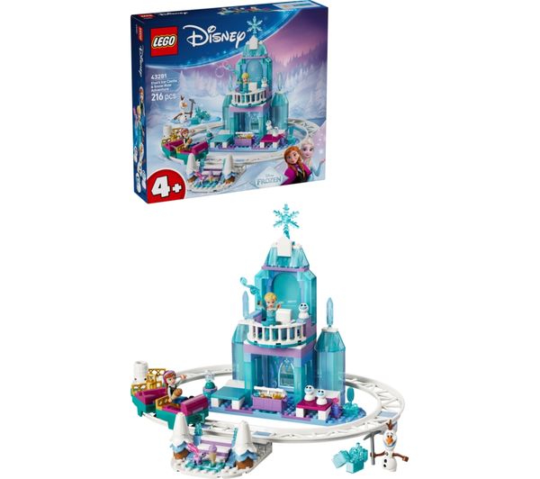 An image of LEGO Disney Frozen 43281 Elsa's Ice Castle & Snow Ride Adventure Set