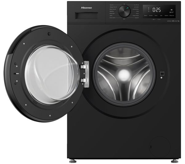 An image of HISENSE 1i Series WF1I9042BBP2 9 kg 1400 Spin Washing Machine - Black