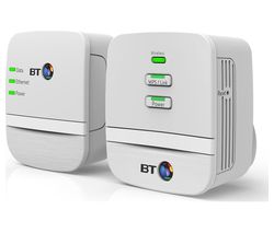 BT Mini Home Hotspot 600 Wireless Powerline Adapter Kit - Twin Pack
