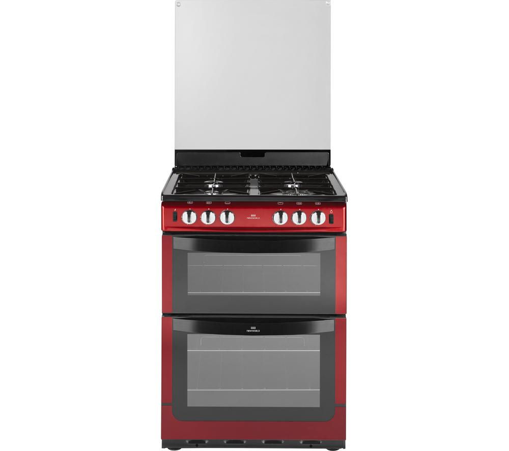 Buy NEW WORLD NW601GTCL 60cm Gas Cooker Metallic Red Free Delivery