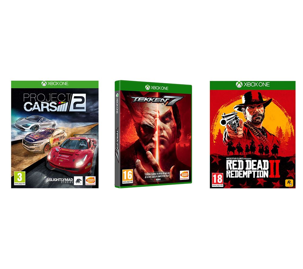 XBOX ONE Red Dead Redemption 2, Tekken 7 & Project Cars 2 Bundle, Red