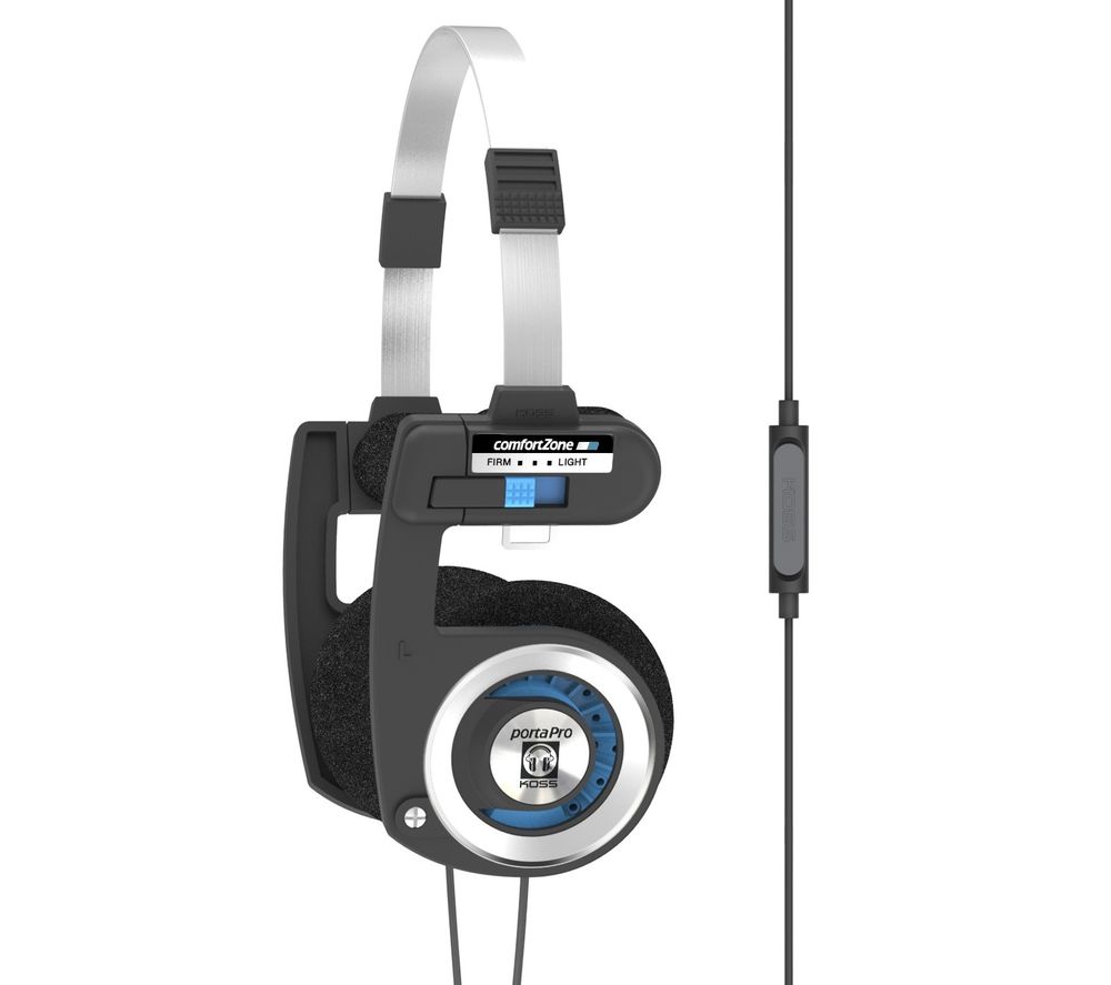 Buy Koss Porta Pro Micremote Headphones Black And Blue Free Delivery Currys 