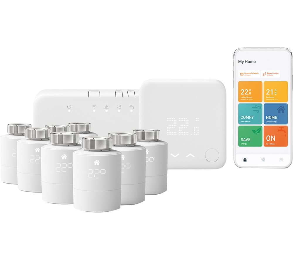 Wireless Smart Thermostat Starter Kit V3+ with 8 Smart Radiator Thermostats