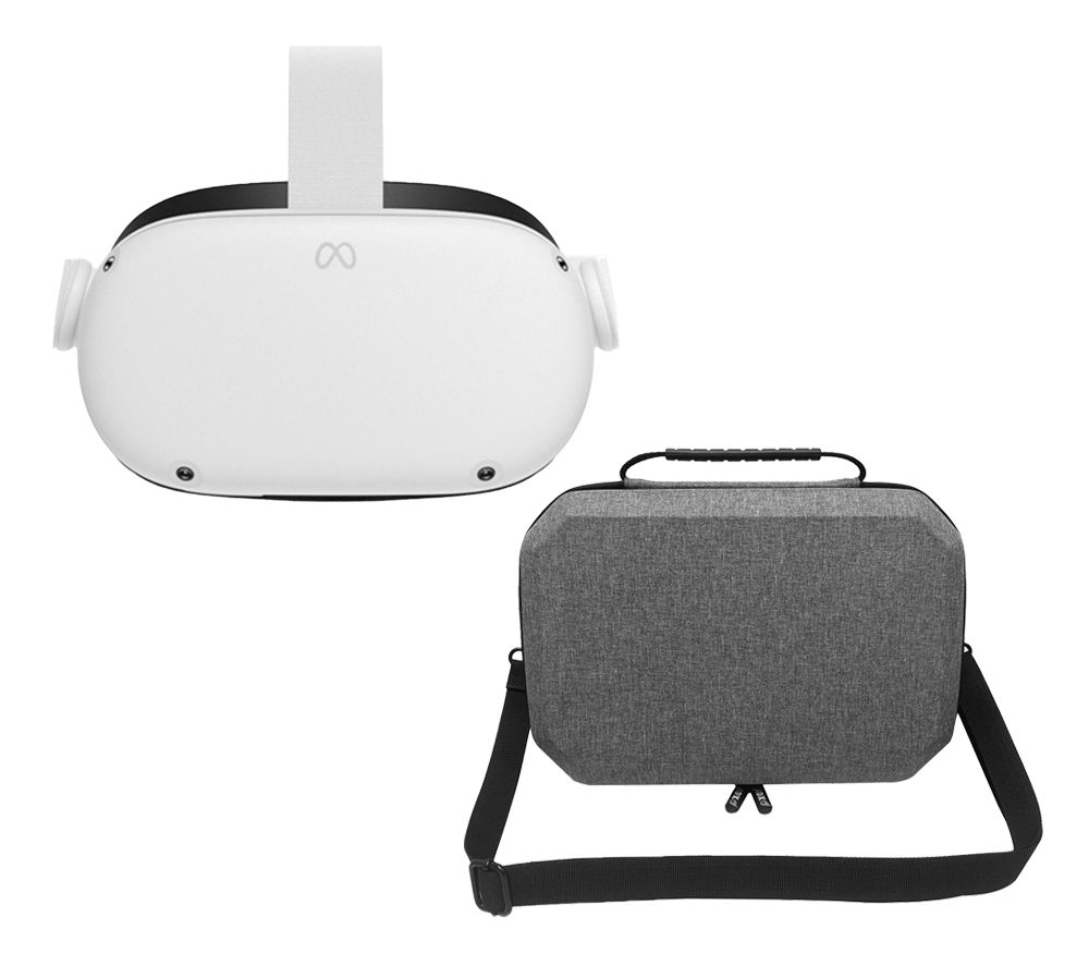 Quest 2 VR Gaming Headset (256 GB) & AVRCPL23 Meta Quest 2 EVA Carrying Case (Grey) Bundle