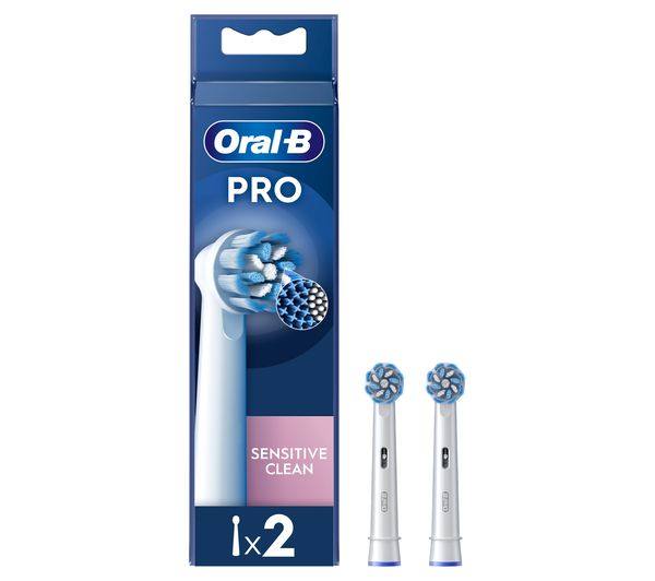 Oral B Pro Sensitive Clean X Filaments Replacement Toothbrush Head Pack Of 2 White