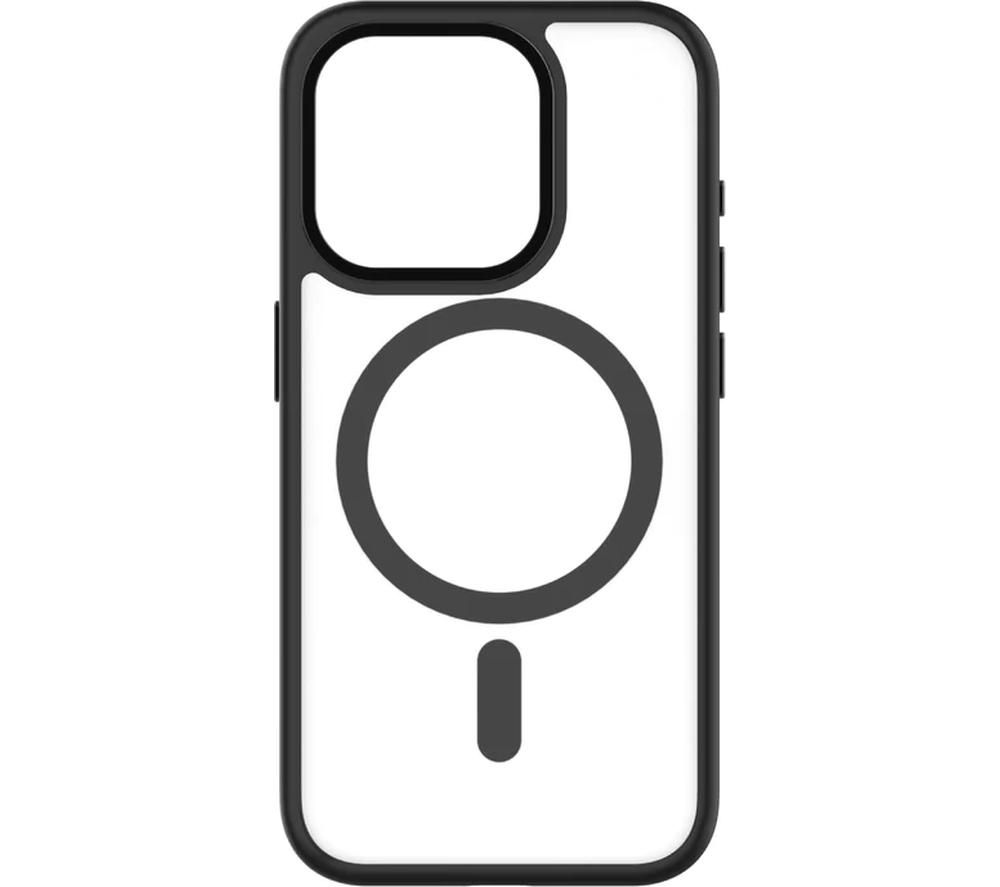 Hybrid Soft + Snap iPhone 15 Pro Case - Clear & Black