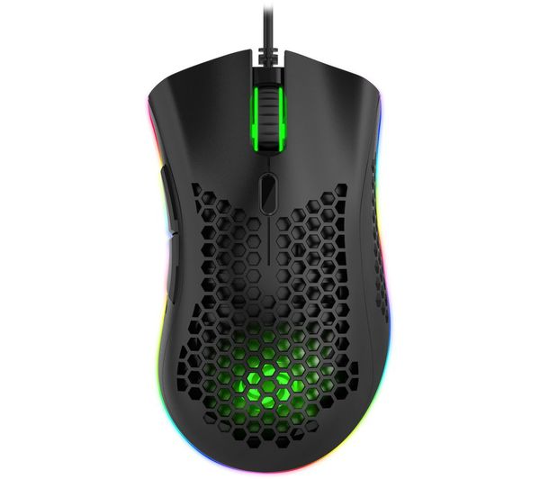 An image of NOS M-650 Ultralight RGB Optical Gaming Mouse - Black