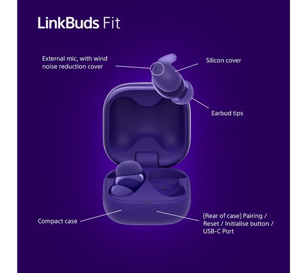 SONY LinkBuds Fit Wireless Bluetooth Noise-Cancelling Earbuds