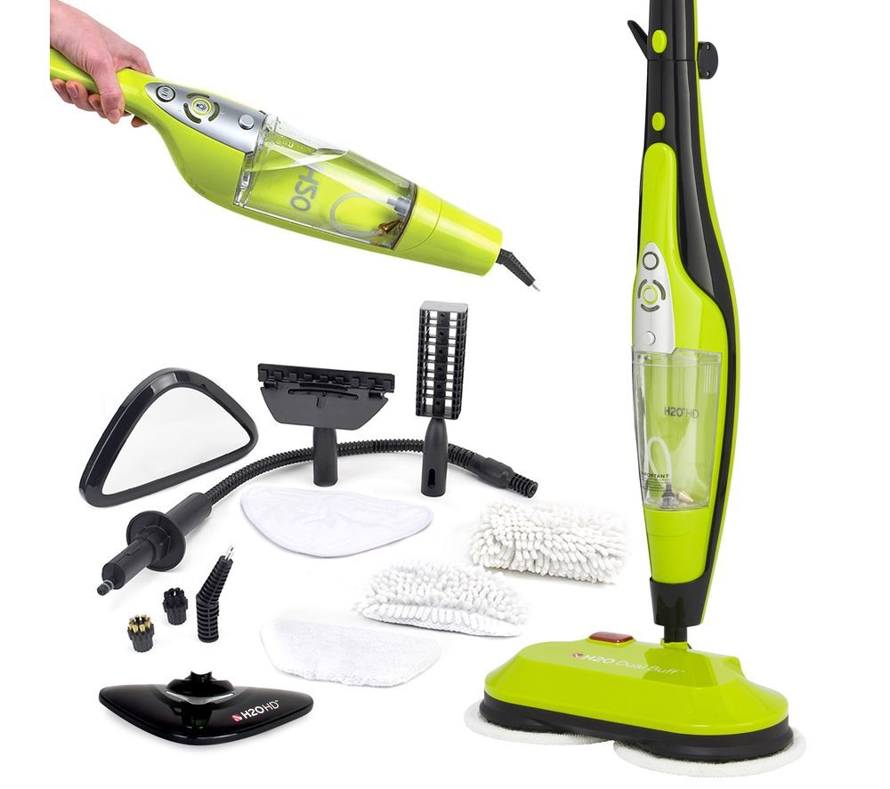 HD 8-in-1 Dual Buff Upright Steam Mop & Handheld Cleaner - Green