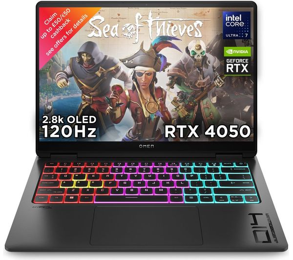OMEN Transcend 14-fb0006na 14" Refurbished Gaming Laptop - Intel® Core™ Ultra 7, RTX 4050, 1 TB SSD (Very Good Condition)