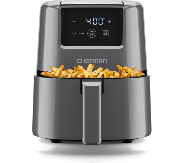 Chefman Turbofry Touch Rj38 2t Grey Uk Air Fryer Grey