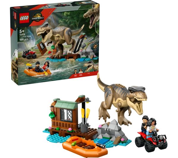 An image of LEGO Jurassic World 76975 T. Rex River Escape Set