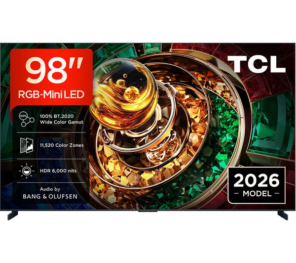 An image of TCL RM9L 98" RGB-Mini LED 4K HDR Smart Google TV - 98RM9L-UK