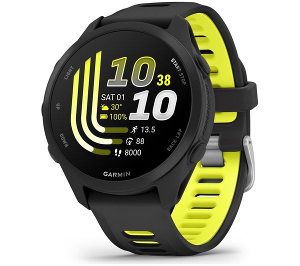 An image of GARMIN Forerunner 170 Sports Watch - Black & Amp Yellow, 43 mm