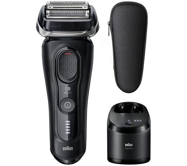 An image of BRAUN Series 9 Sport S9150cc Wet & Dry Shaver with SmartCare Centre - Black