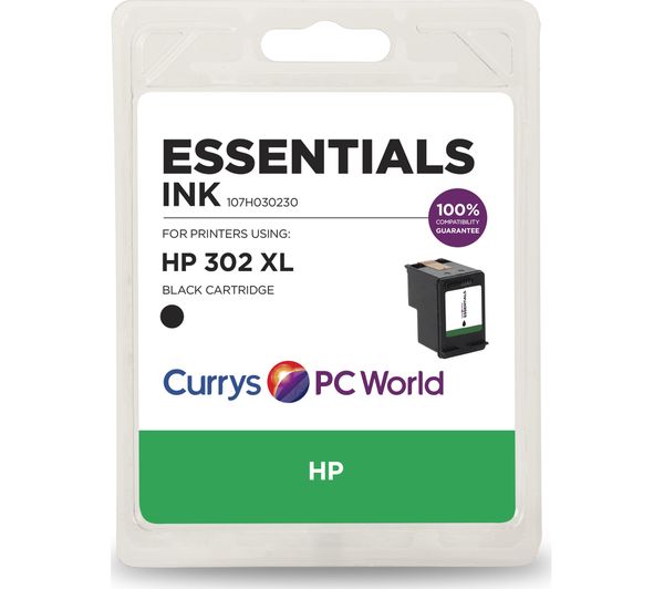 Image of ESSENTIALS 302 XL Black HP Ink Cartridge