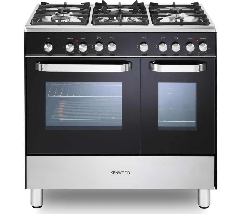 Buy KENWOOD CK4051 90 cm Dual Fuel Range Cooker Black & Chrome Free Delivery Currys