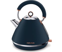 MORPHY RICHARDS Rose Gold Collection 102039 Traditional Kettle - Blue & Rose Gold