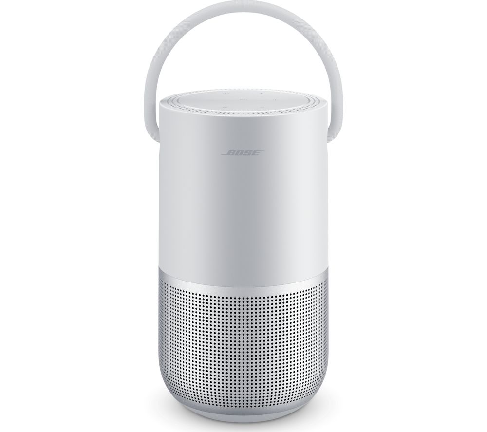 Portable Wireless Multi-room Home Speaker with Google Assistant & Amazon Alexa - Silver