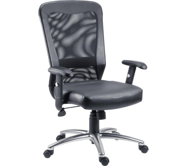 Teknik Breeze B580 Mesh Bonded Leather Tilting Executive Chair Black