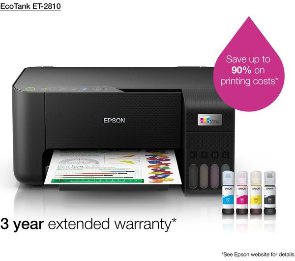 Epson EcoTank ET-2810 Multifunction Printer Ink Bottles