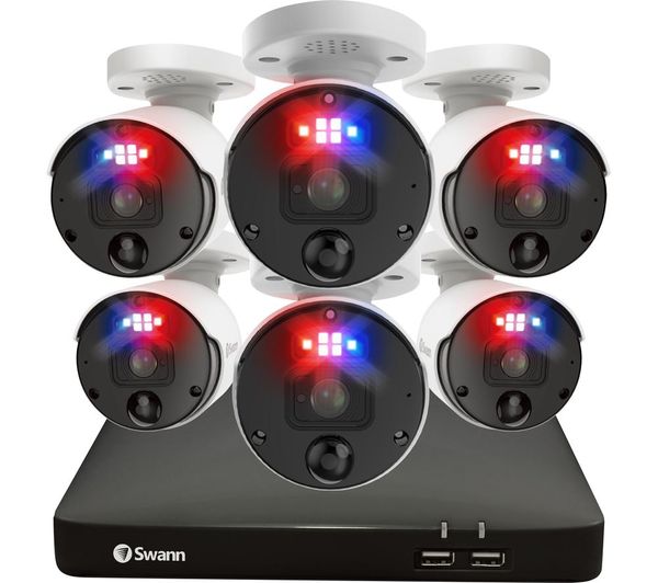 Swann Enforcer Swnvk 889906 Eu 8 Channel 4k Ultra Hd Nvr Security System 2 Tb 6 Cameras