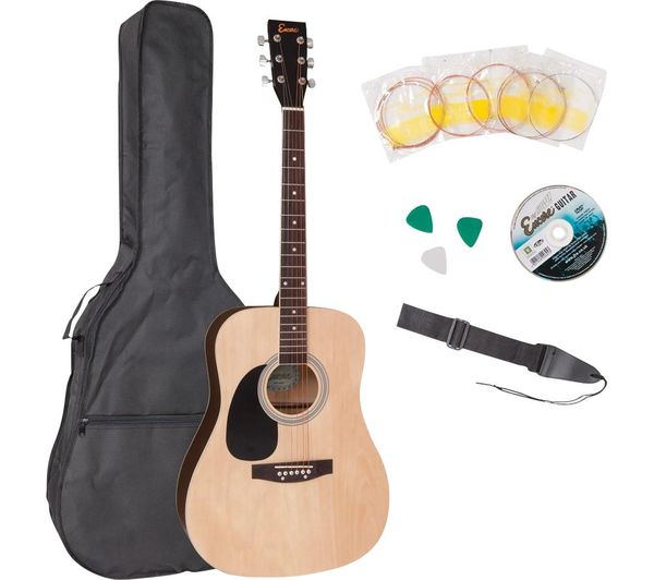 Encore Ewp 100lh Left Handed Acoustic Guitar Bundle Natural Encore Ewp 100lh Left Handed Acoustic Guitar Bundle Natural
