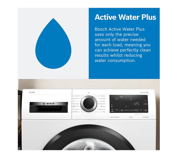 BOSCH Series 6 WGG244ZCGB AntiStain 9 kg 1400 Spin Washing Machine ...