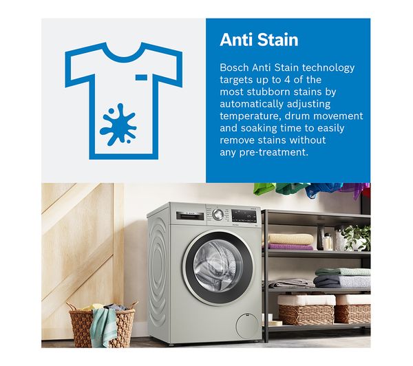 BOSCH Series 6 WGG244ZCGB AntiStain 9 kg 1400 Spin Washing Machine ...