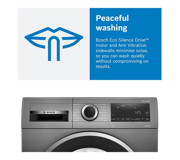BOSCH Series 6 WGG244ZCGB AntiStain 9 kg 1400 Spin Washing Machine ...